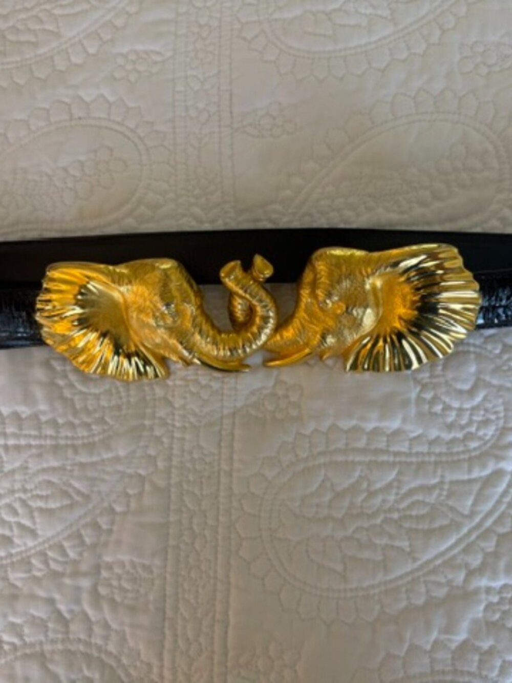 doreen ryan double elephant belt buckle